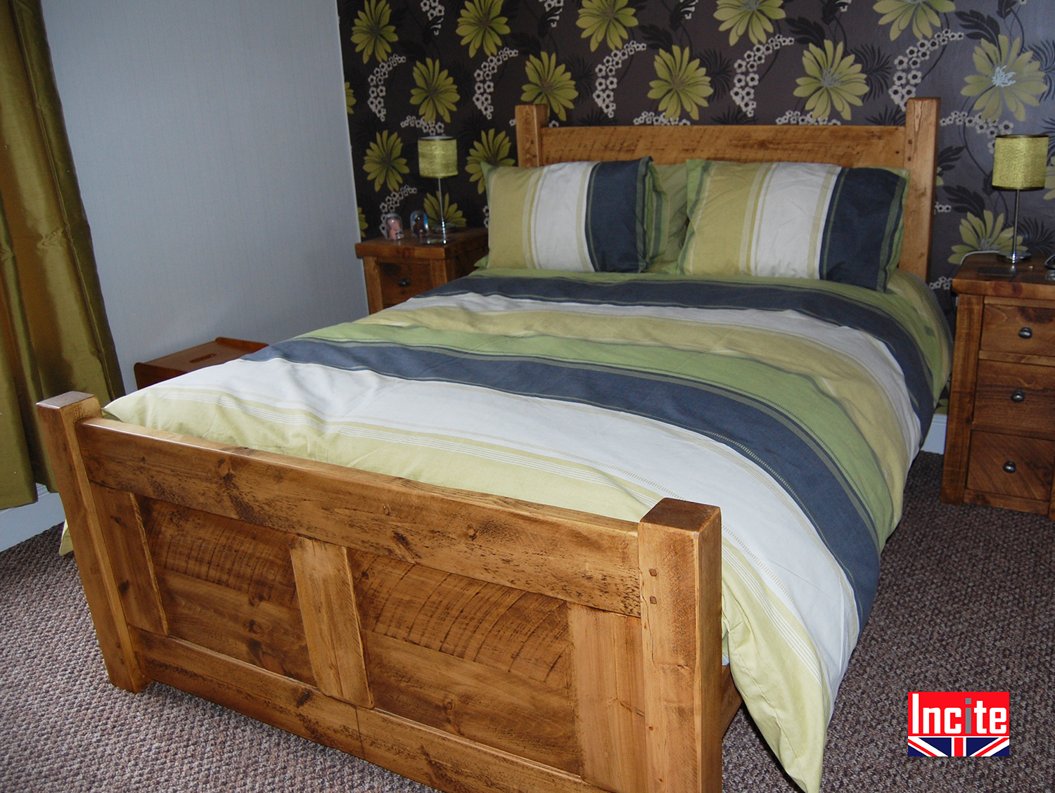 Handcrafted in Derbyshire Plank Panelled Bed by Incite.